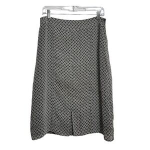 Worthington Womens Skirt Black White Geometric Pattern Knee Length Size 8